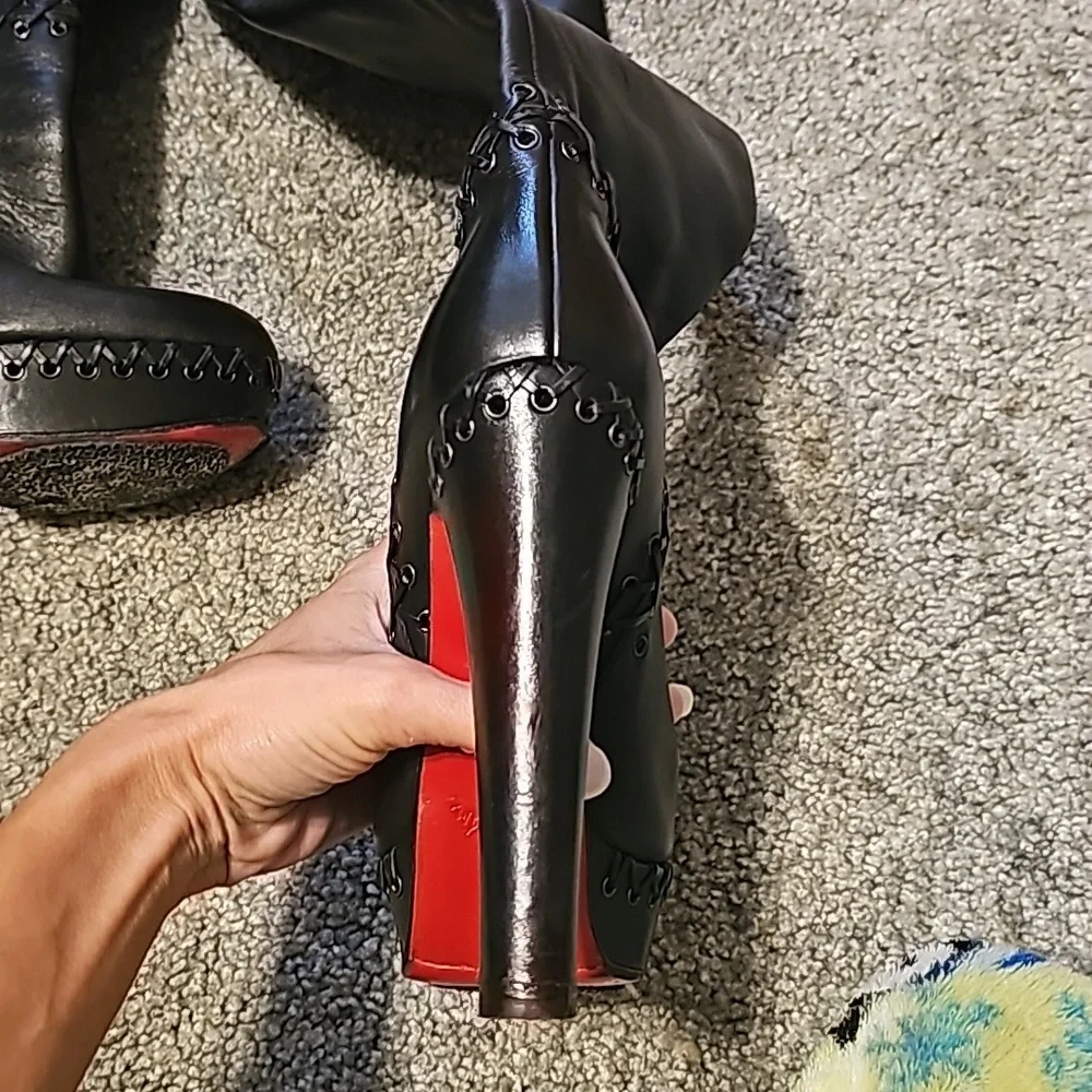 Christian louboutin black thigh high boots - Picture 7 of 16